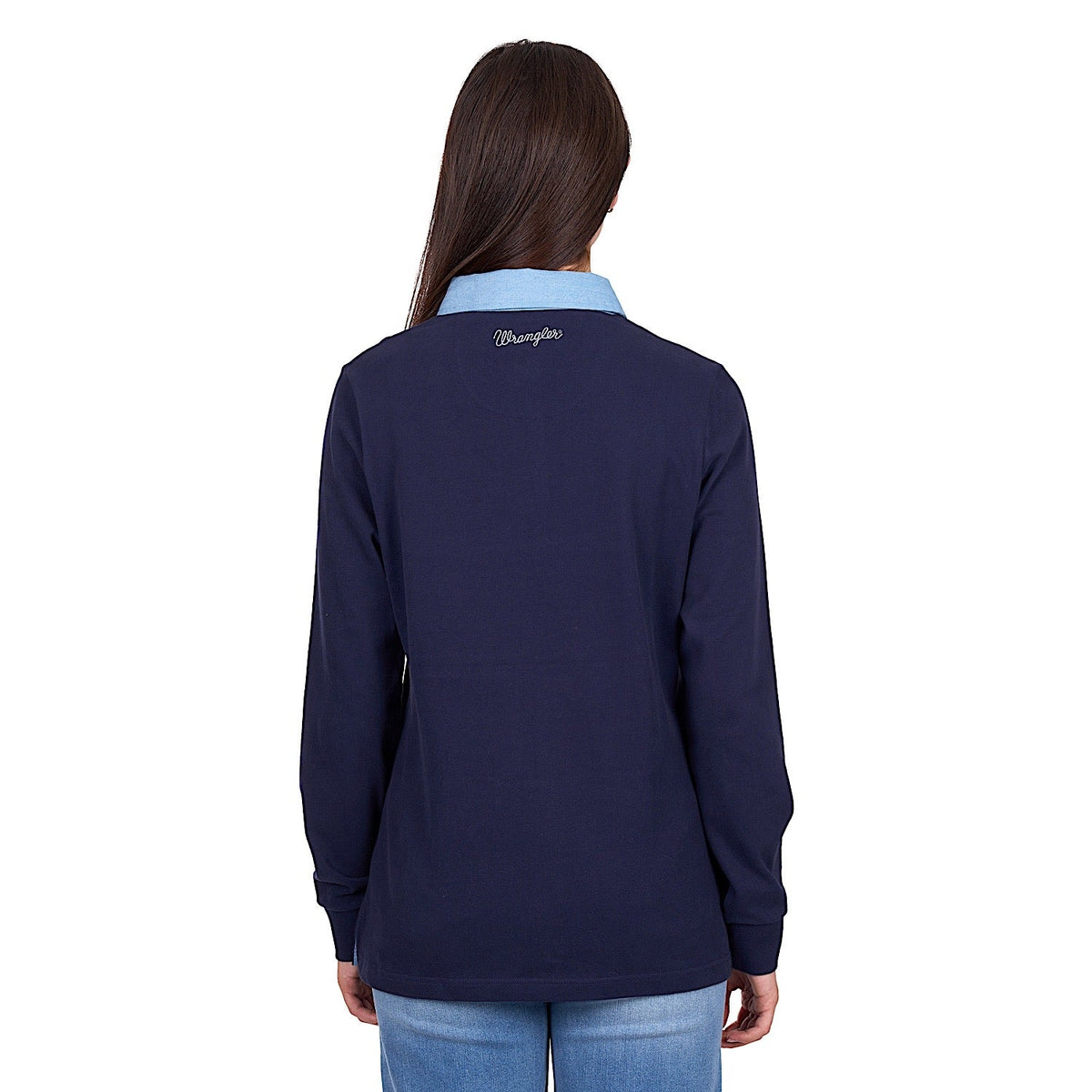 Wrangler Women’s Brooke Rugby - Navy/Light Blue