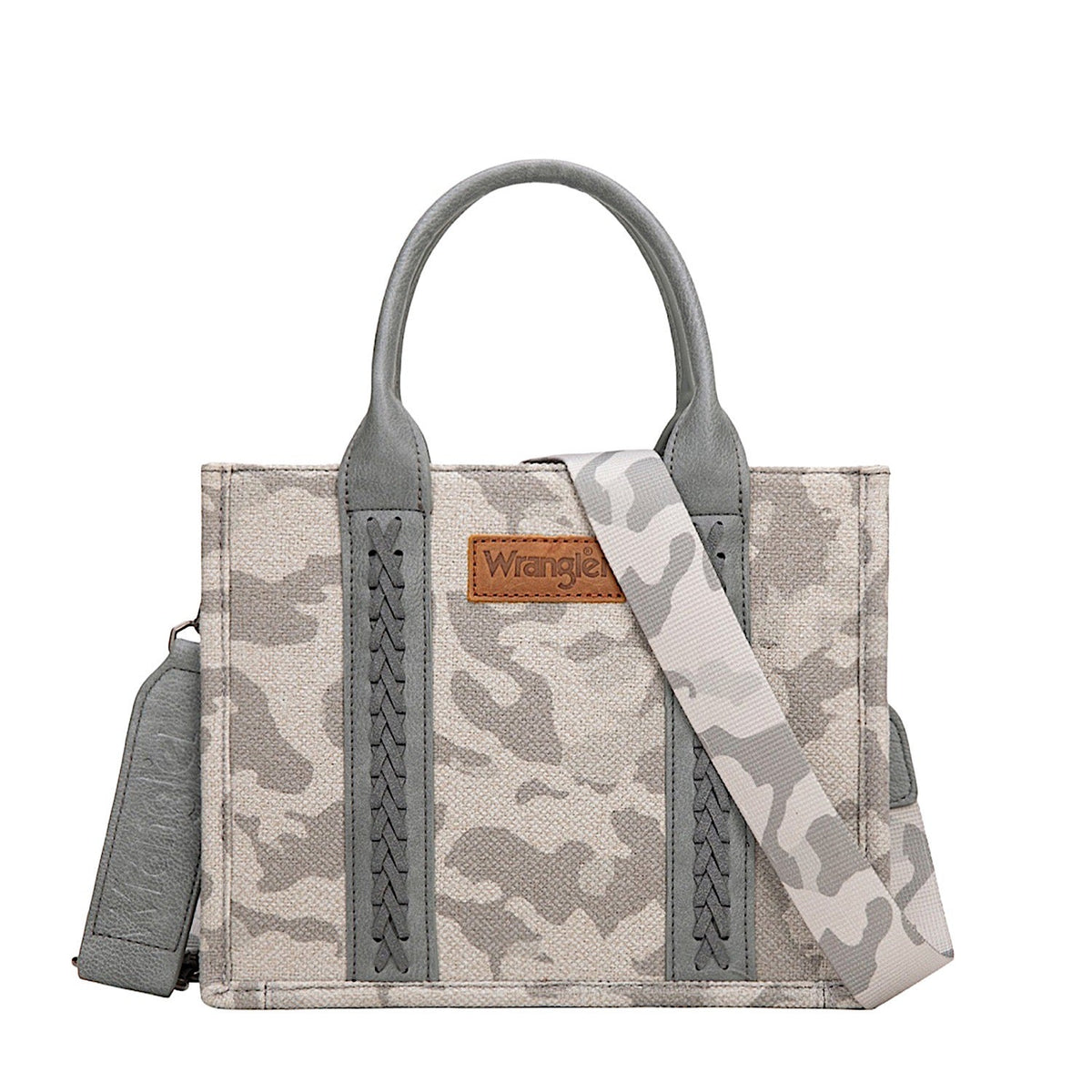 Wrangler Women’s Camo Print Crossbody Bag - Light Grey