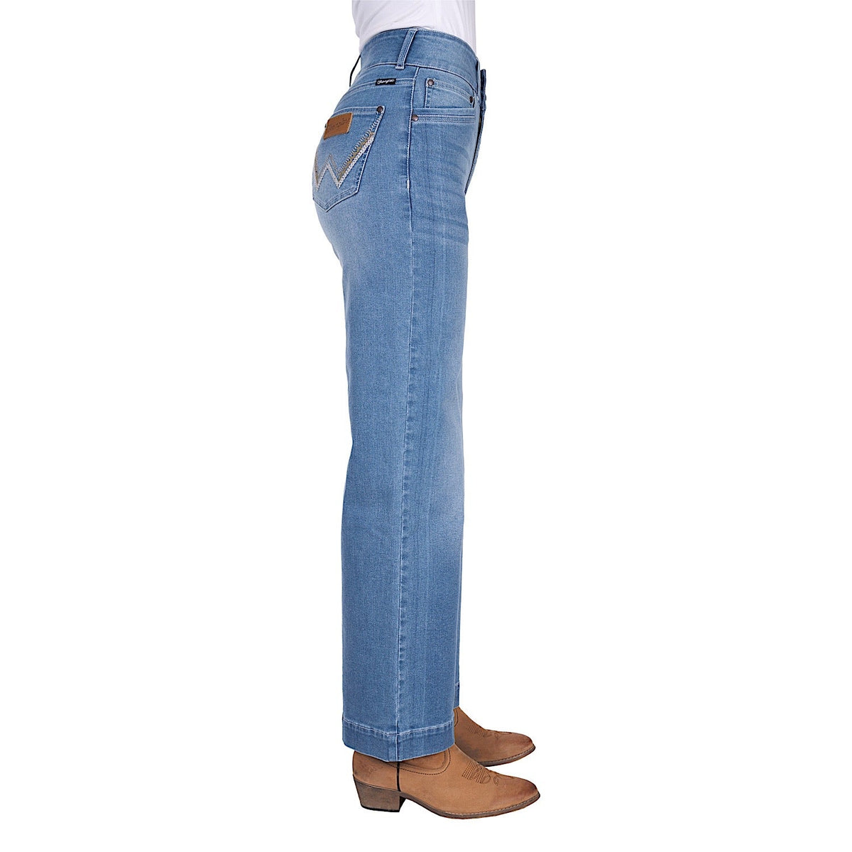 Wrangler Women’s Chloe High Rise Wide Leg Jean - Morning Sky