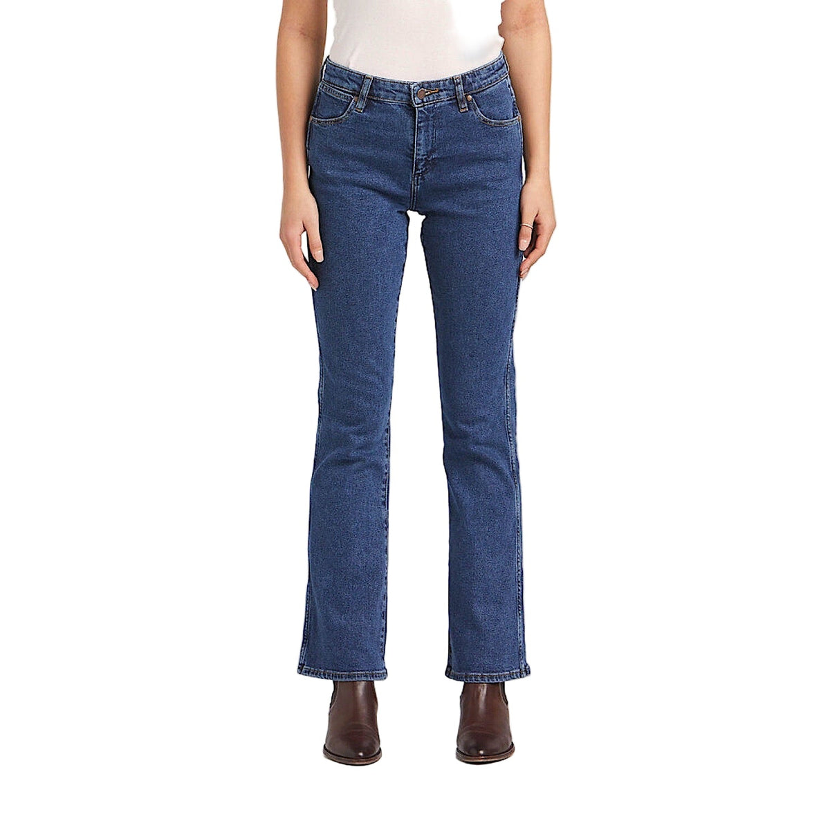 Wrangler Womens Classic Mid Waist Bootcut Jean - Deep Stone Indigo