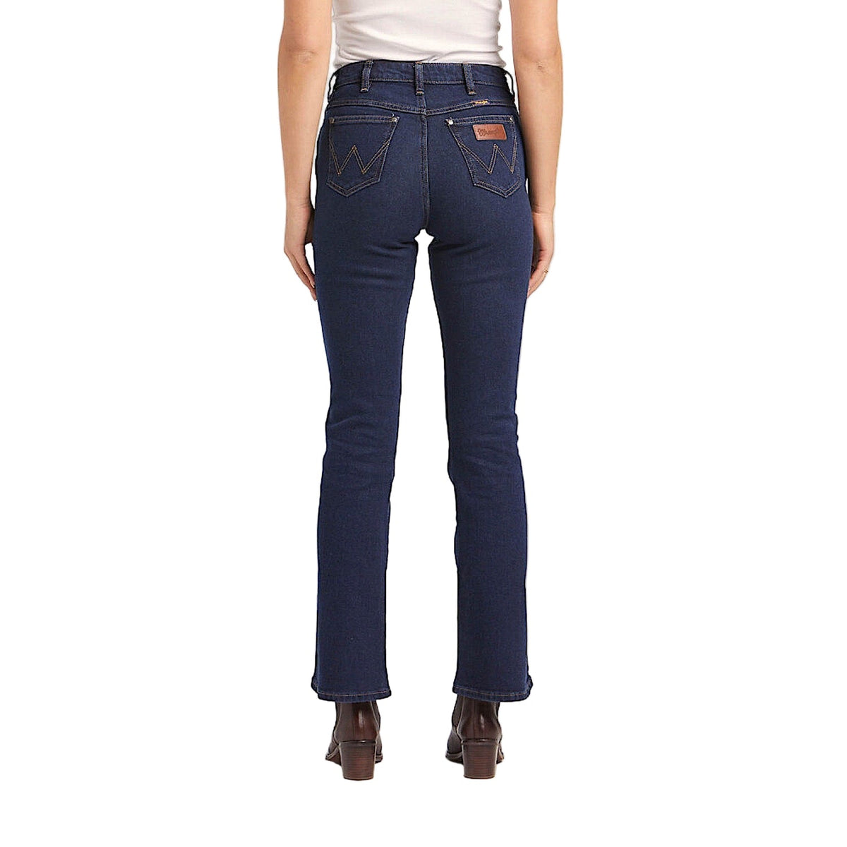 Wrangler Womens Classic Mid Waist Bootcut Jean - Original Rinse Indigo