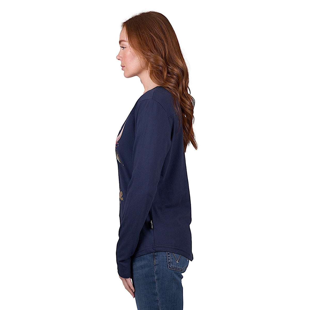 Wrangler Women’s Claudia Long Sleeve Tee - Navy