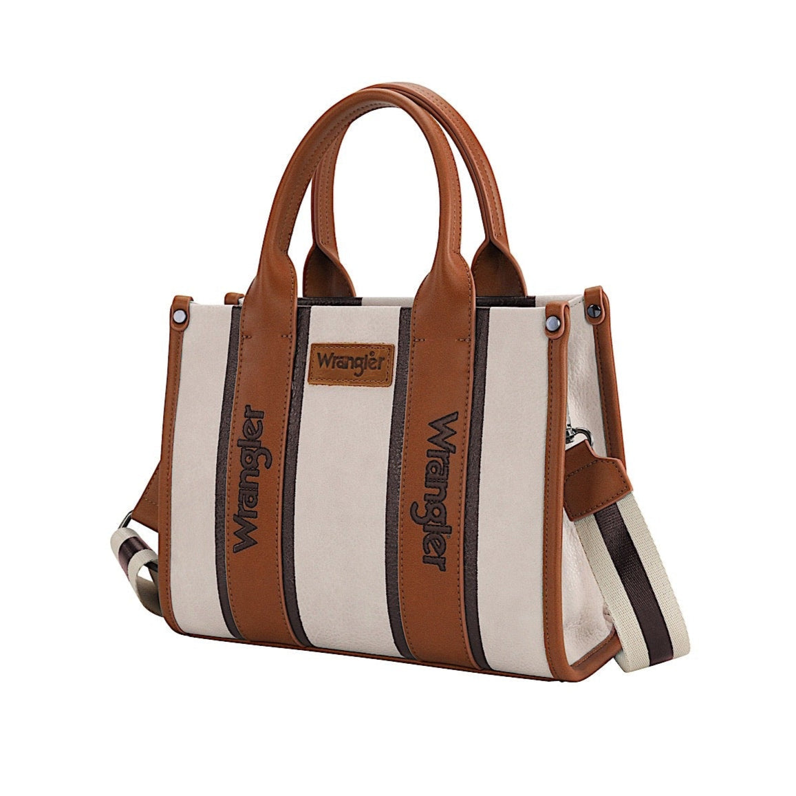 Wrangler Women’s Contrast Logo Crossbody Bag - Tan/Natural