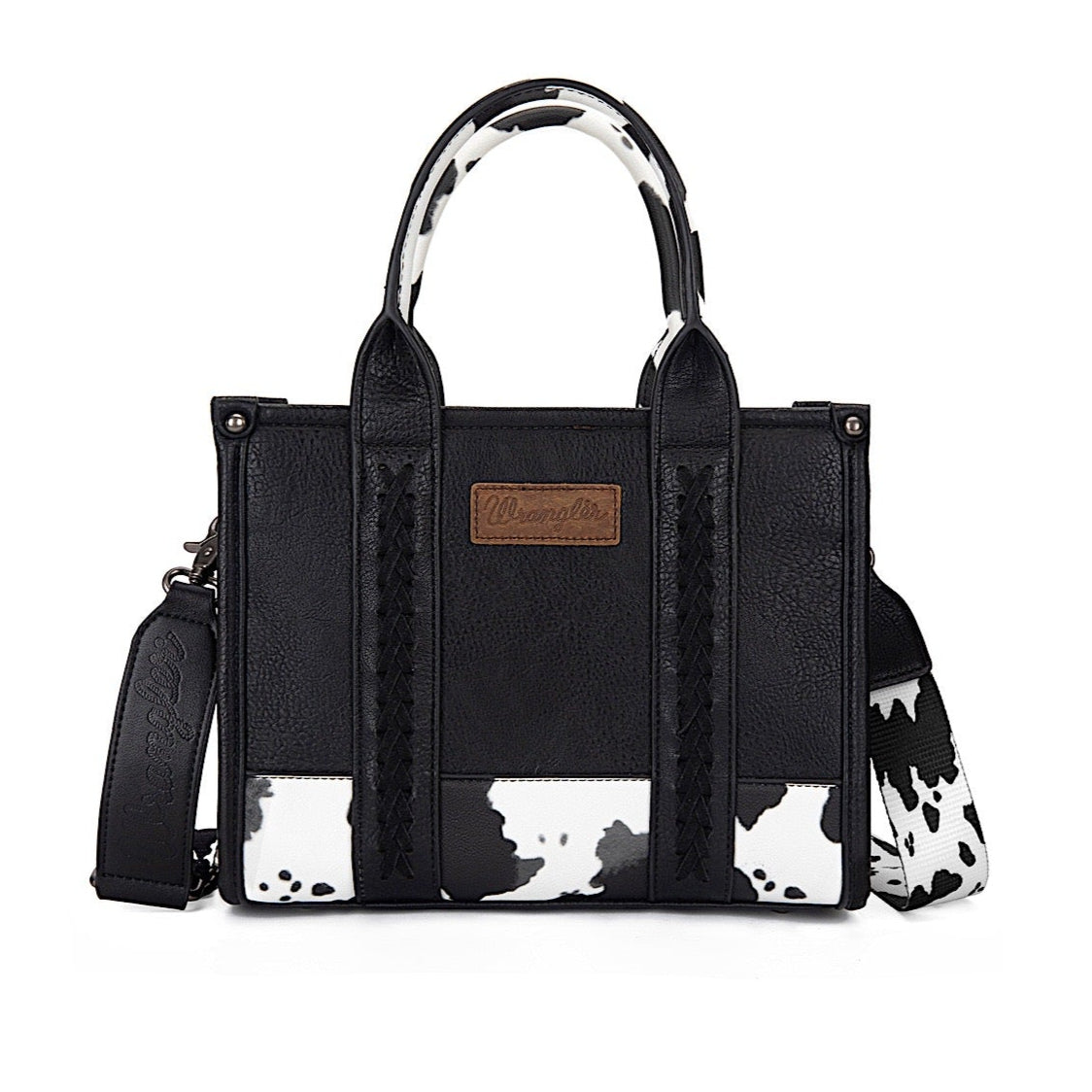 Wrangler Women’s Cow Print Crossbody Bag - Black