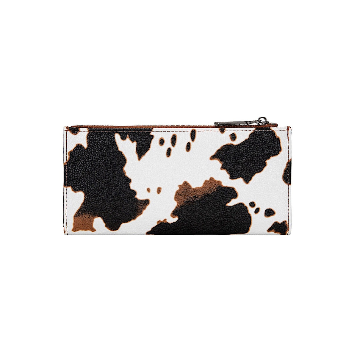 Wrangler Women’s Cow Print Slim Wallet - Tan