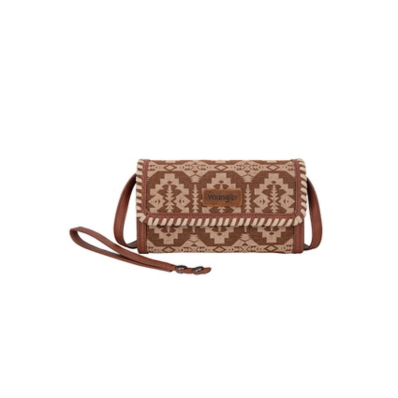 Wrangler Women’s Dakota Whipstitch Wallet Bag - Tan