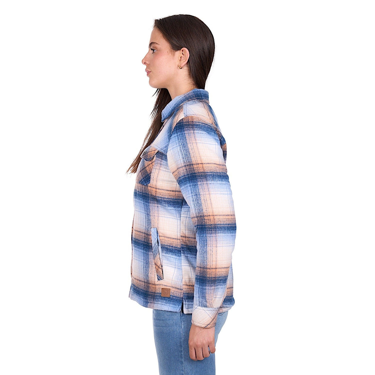 Wrangler Women’s Darla Shirt Jacket - Blue/Clay