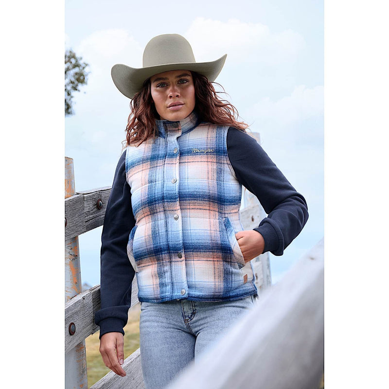 Wrangler Women’s Darla Vest - Blue/Clay