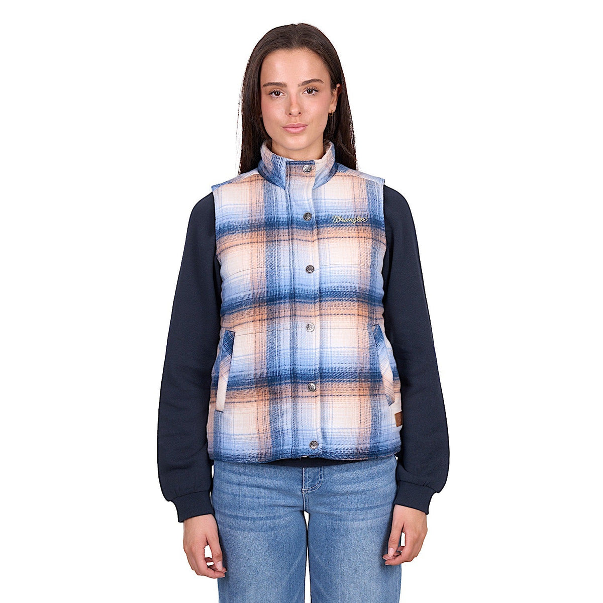 Wrangler Women’s Darla Vest - Blue/Clay