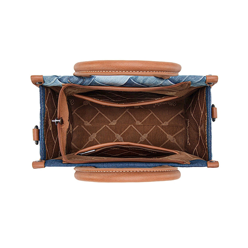 Wrangler Women’s Denim Patchwork Crossbody Bag - Denim