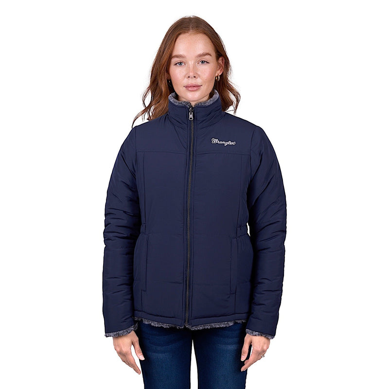 Wrangler Women’s Denver Reversible Jacket - Navy/Charcoal
