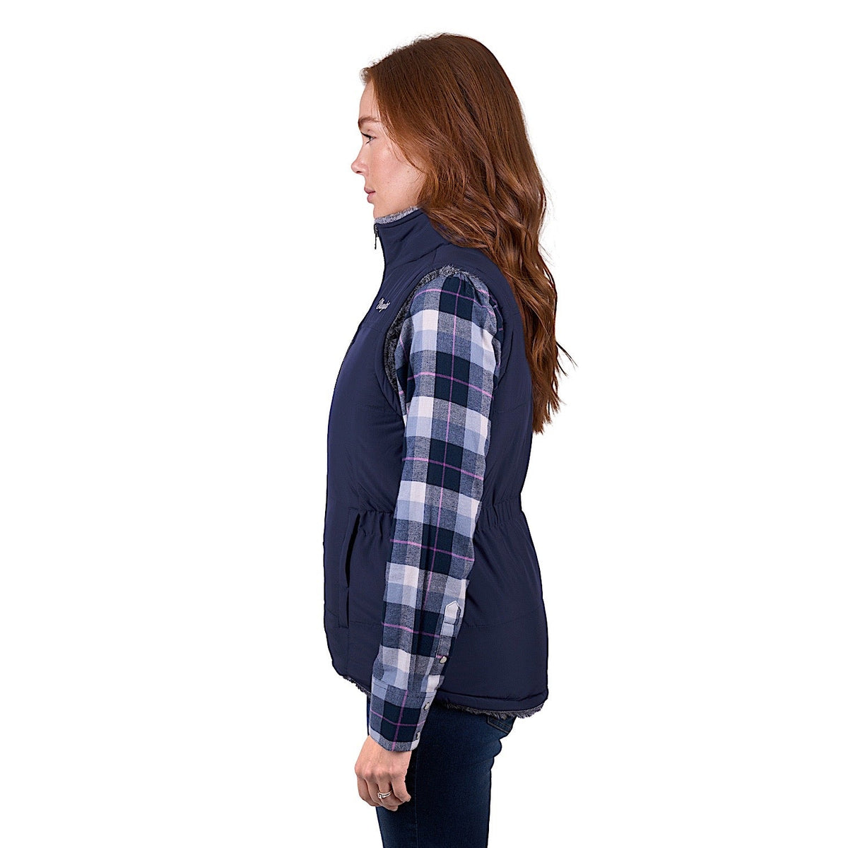 Wrangler Women’s Denver Reversible Vest - Navy/Charcoal
