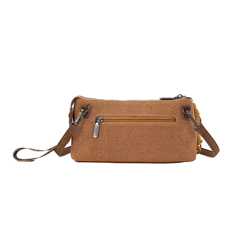 Wrangler Women’s Embroidered Aztec Fringe Wrist - Tan