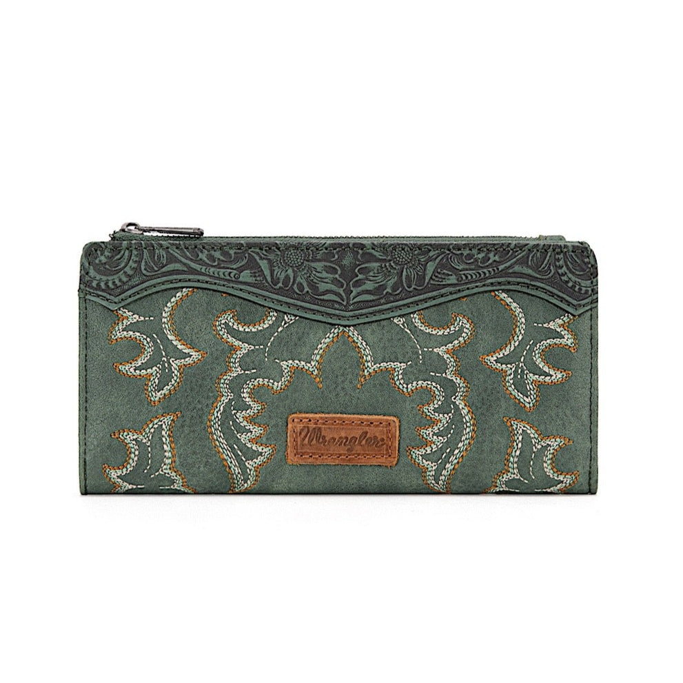 Wrangler Women’s Embroidered Wallet - Sage