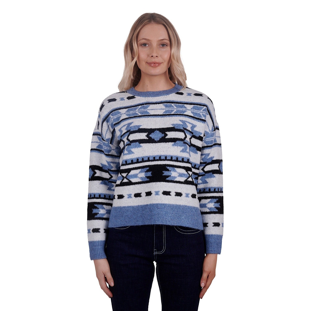 Wrangler Women’s Gigi Knitted Pullover Blue