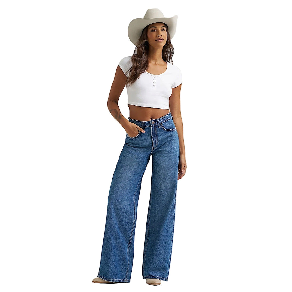 Wrangler Women’s High Rise Retro Bailey Wide Leg Jean - Demi