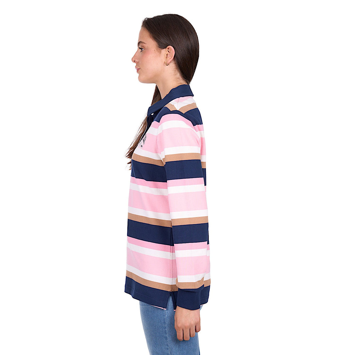 Wrangler Women’s Hollie Rugby - Pink/Navy