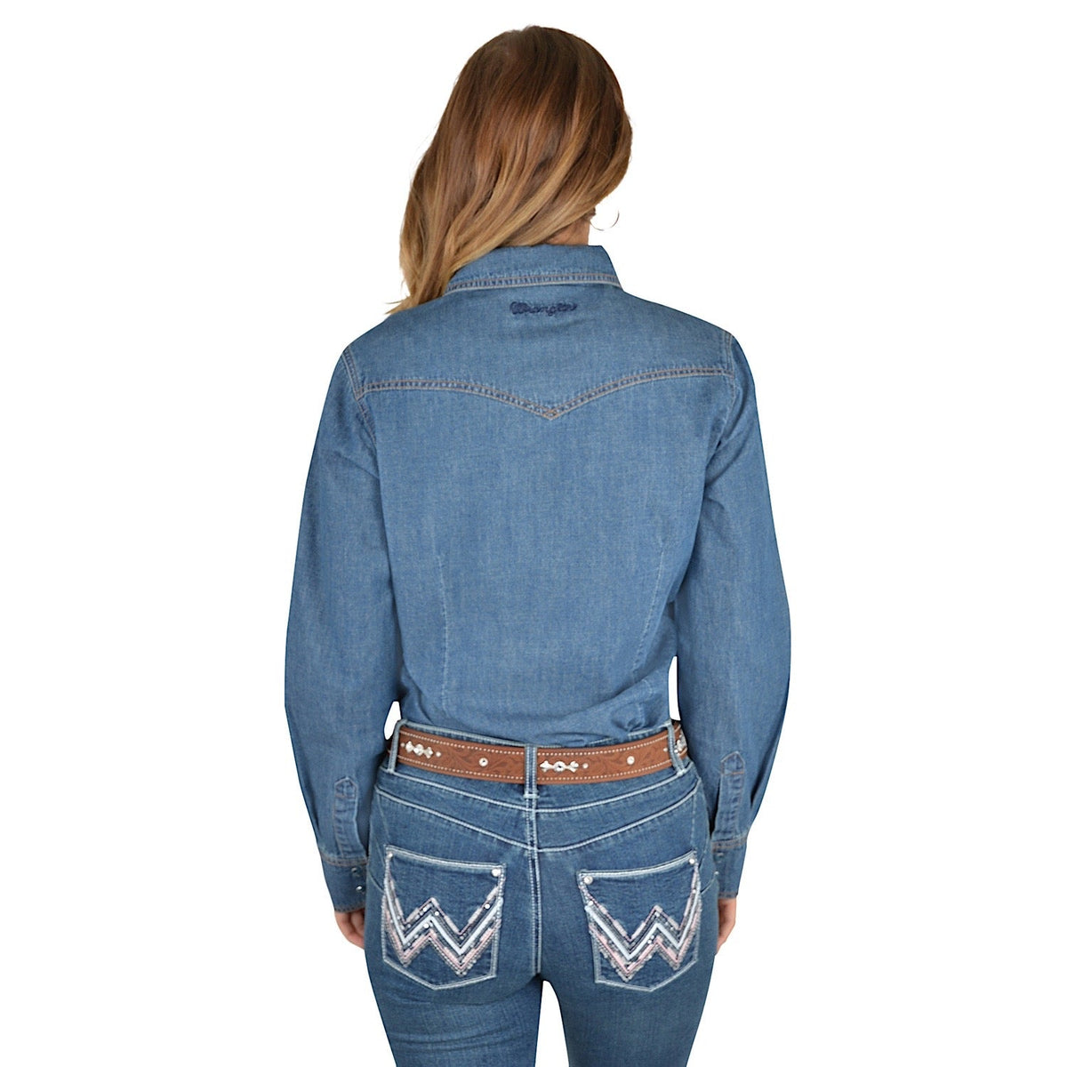 Wrangler Women’s Jay Denim Western Shirt Denim
