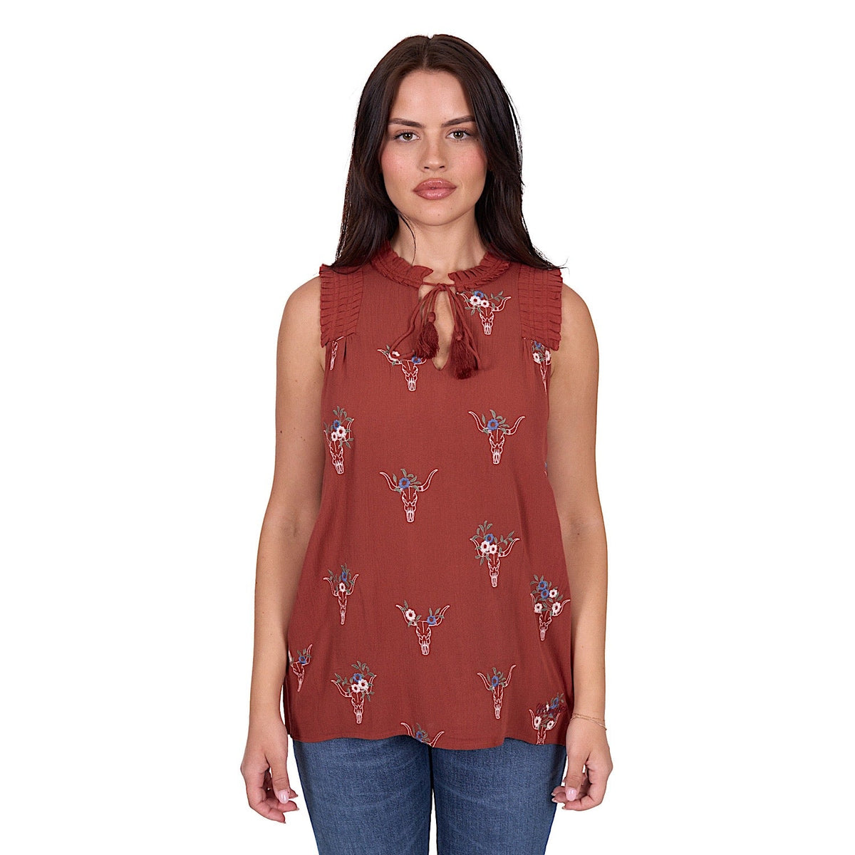 Wrangler Women’s Krissy Blouse - Rust