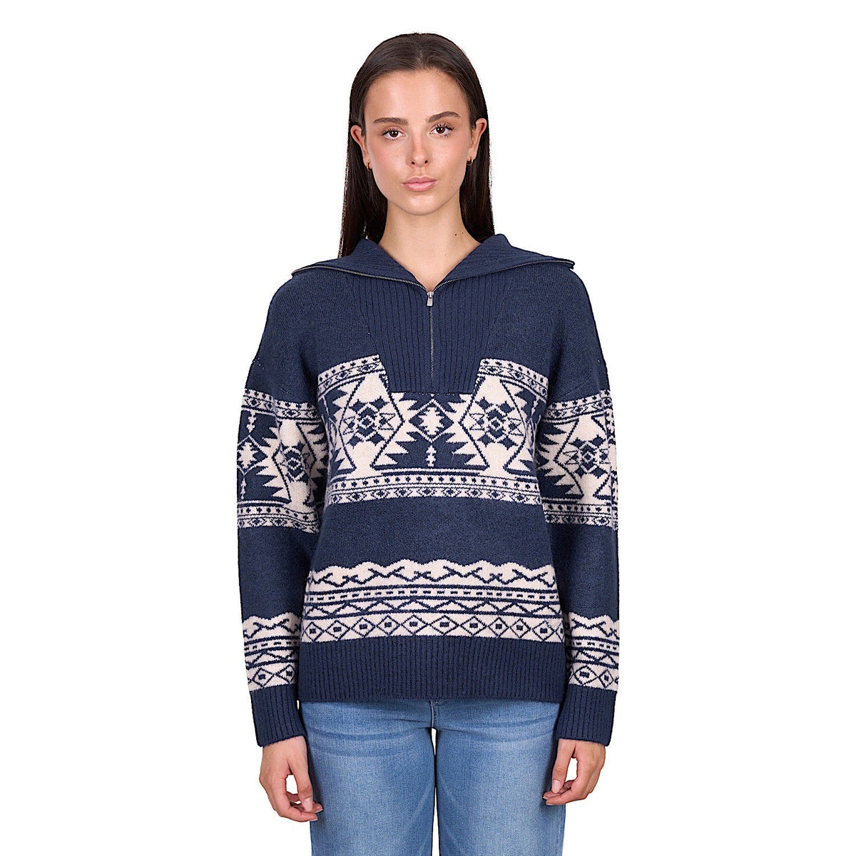 Wrangler Women’s Lacey 1/4 Pullover - Navy