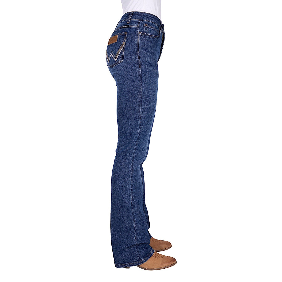 Wrangler Women’s Laura High Rise Boot Cut Jean 34L - Wild Indigo