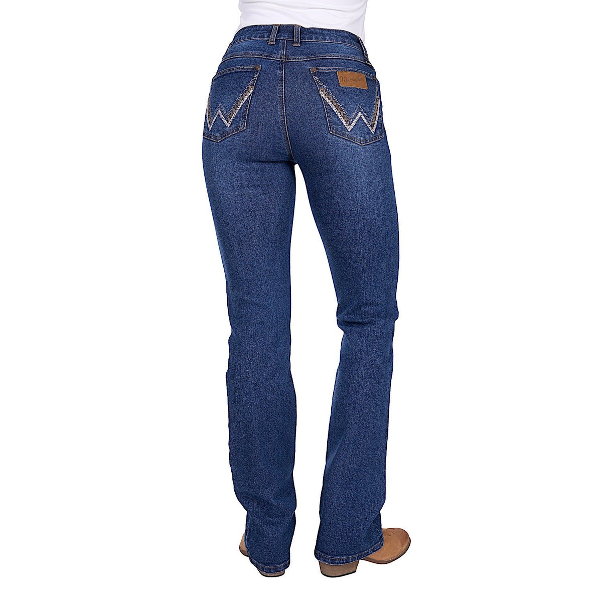 Wrangler Women’s Laura High Rise Boot Cut Jean 34L - Wild Indigo