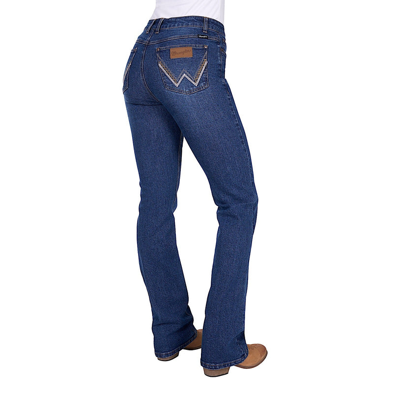 Wrangler Women’s Laura High Rise Boot Cut Jean 34L - Wild Indigo