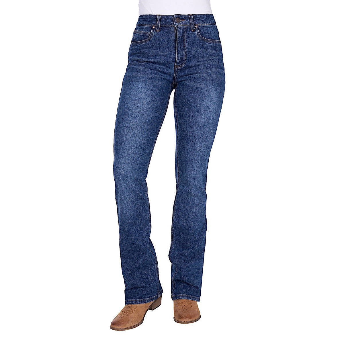 Wrangler Women’s Laura High Rise Boot Cut Jean 34L - Wild Indigo