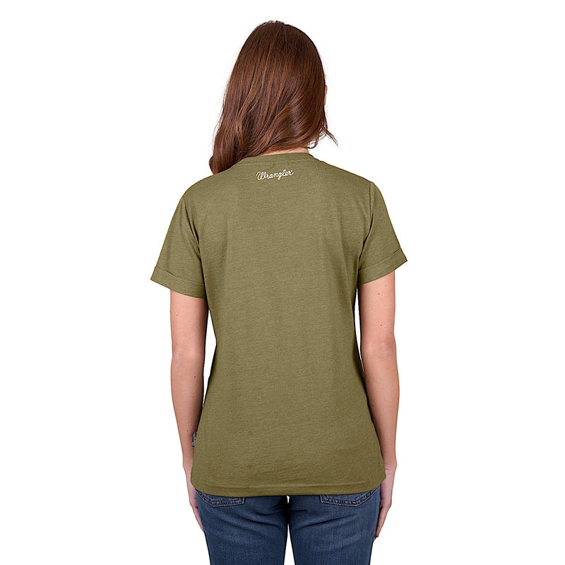 Wrangler Women’s Layla Short Sleeve Tee - Khaki Marle