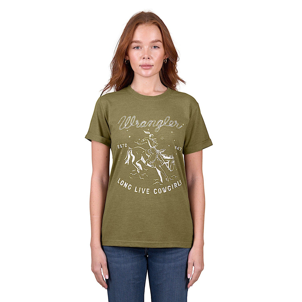 Wrangler Women’s Layla Short Sleeve Tee - Khaki Marle