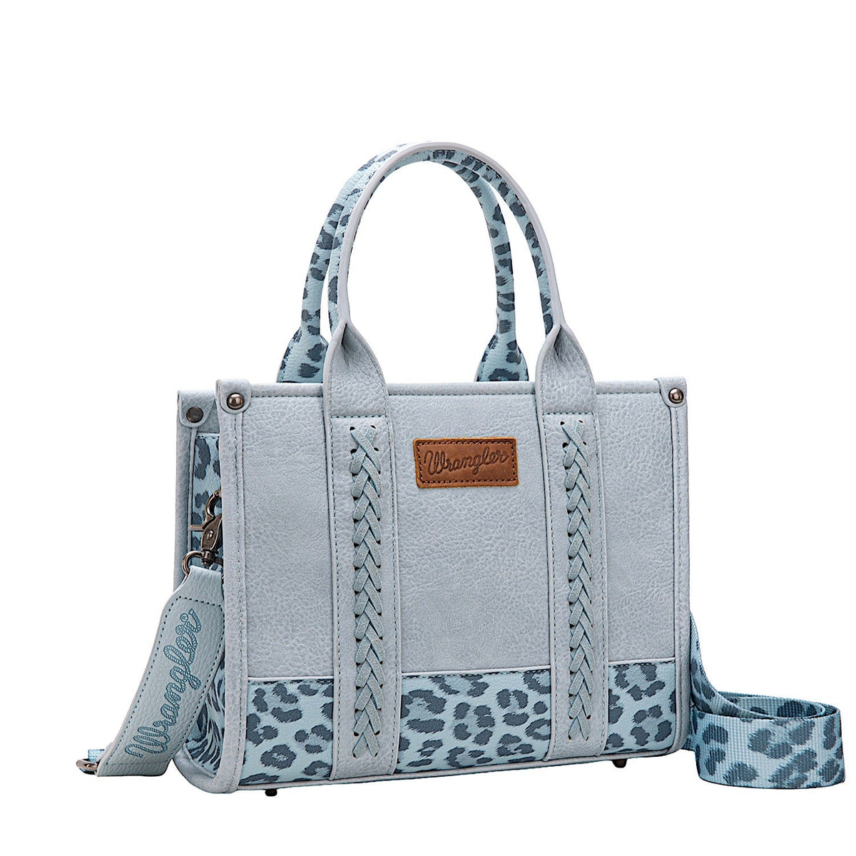 Wrangler Women’s Leopard Print Crossbody Bag - Blue