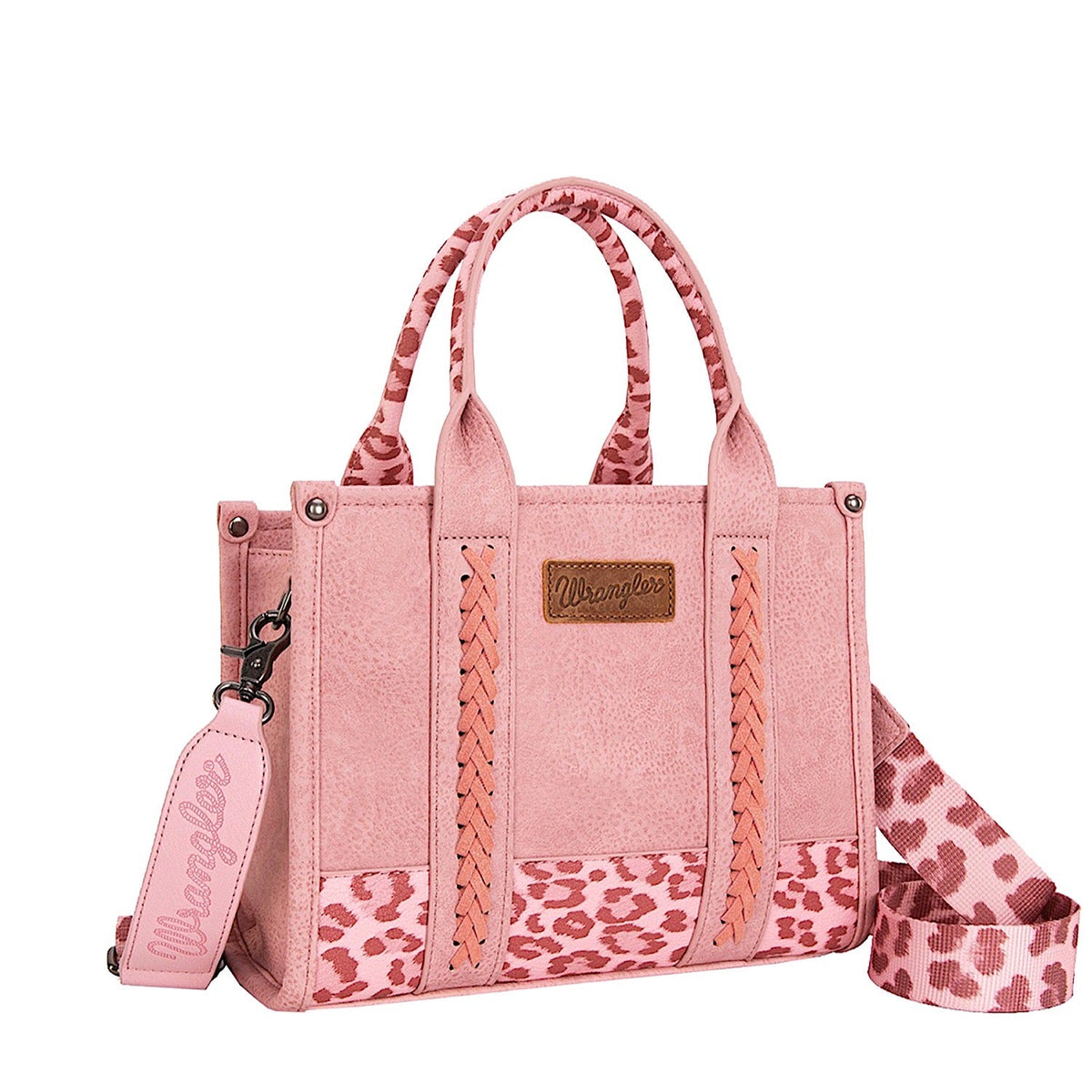 Wrangler Women’s Leopard Print Crossbody Bag - Pink