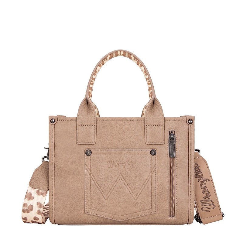 Wrangler Women’s Leopard Print Crossbody Bag - Taupe