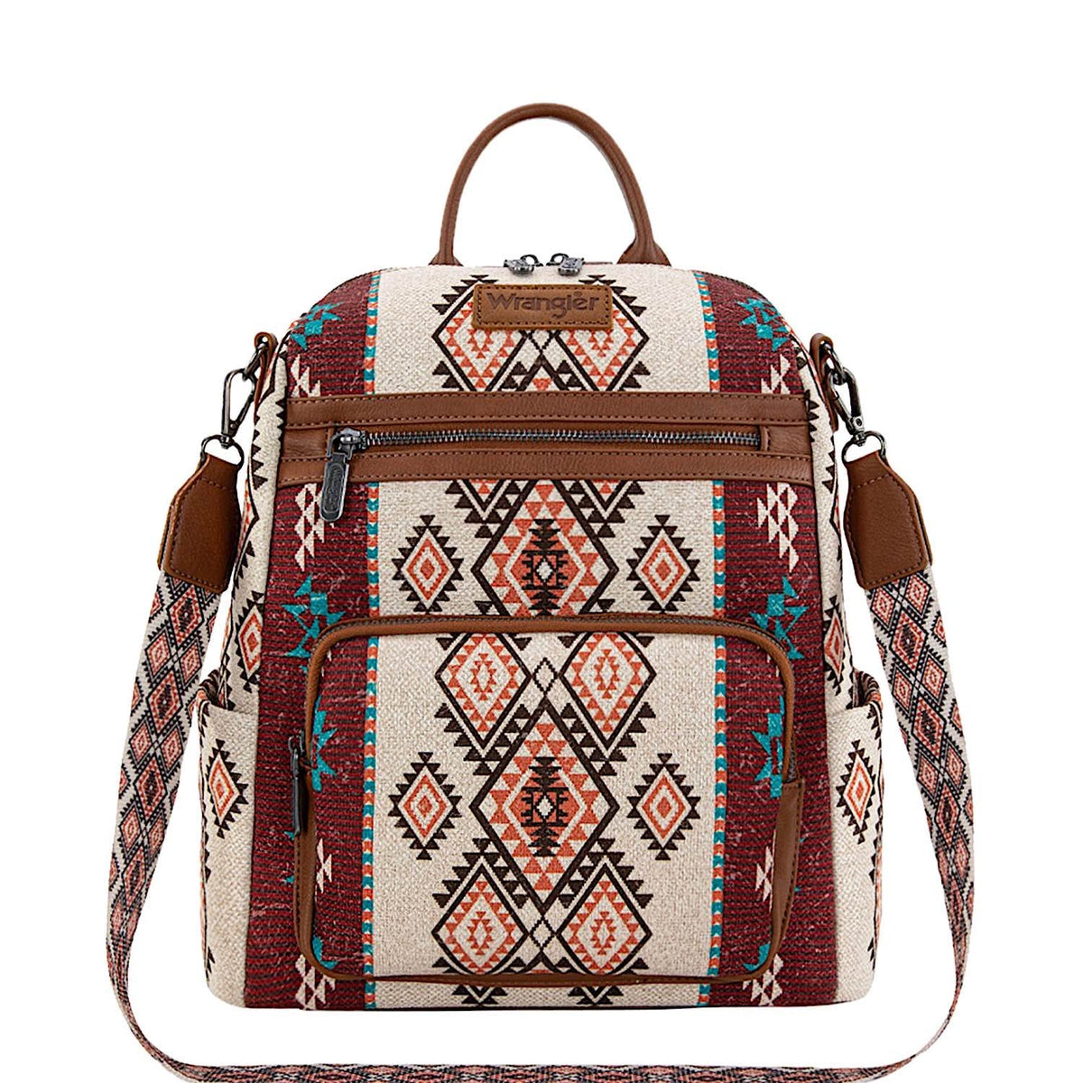 Wrangler Women’s Lia Aztec Convertible Backpack - Brown