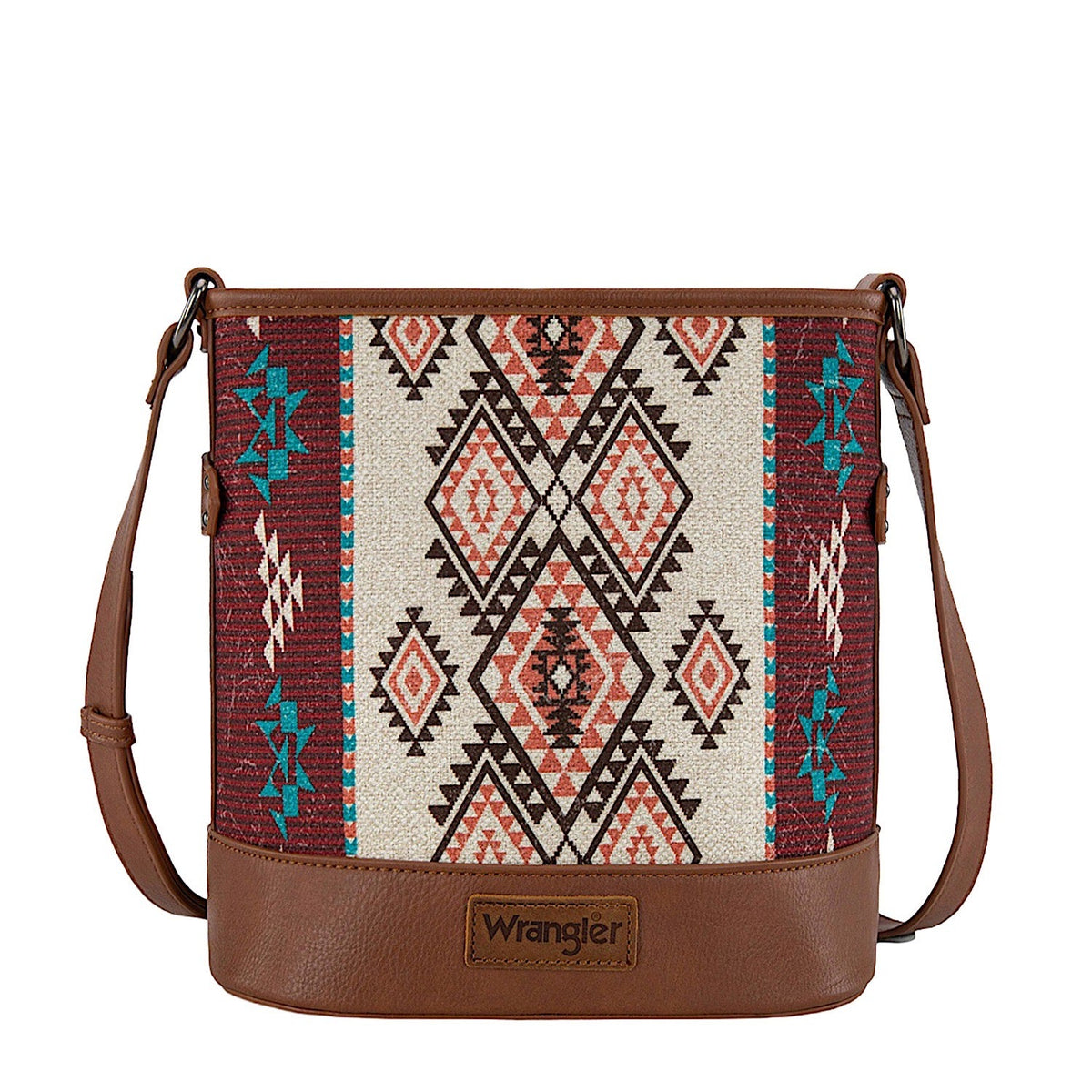 Wrangler Women’s Lia Aztec Crossbody Bag - Brown