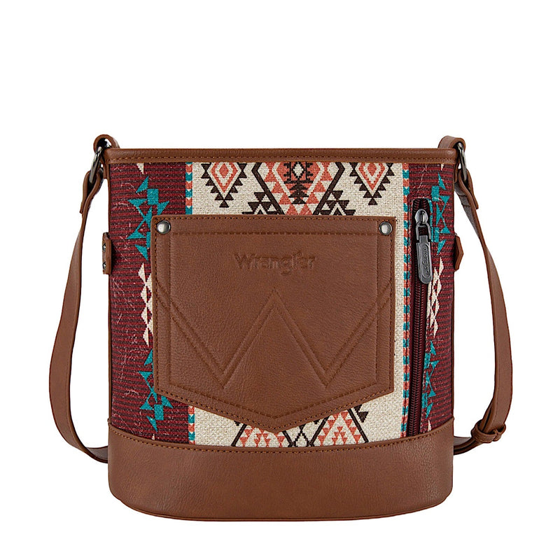 Wrangler Women’s Lia Aztec Crossbody Bag - Brown