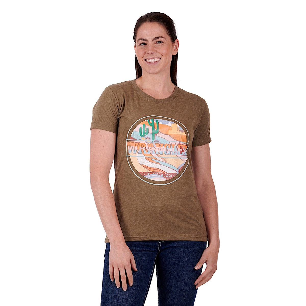 Wrangler Women’s Liana Tee Khaki Marle