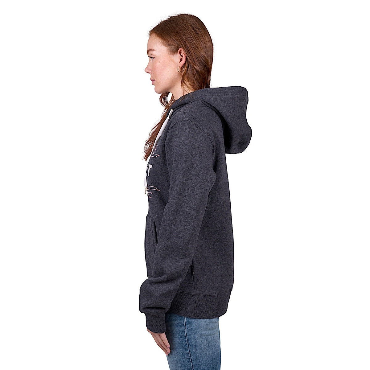 Wrangler Women’s Lola Zip Through Hoodie - Charcoal Marle