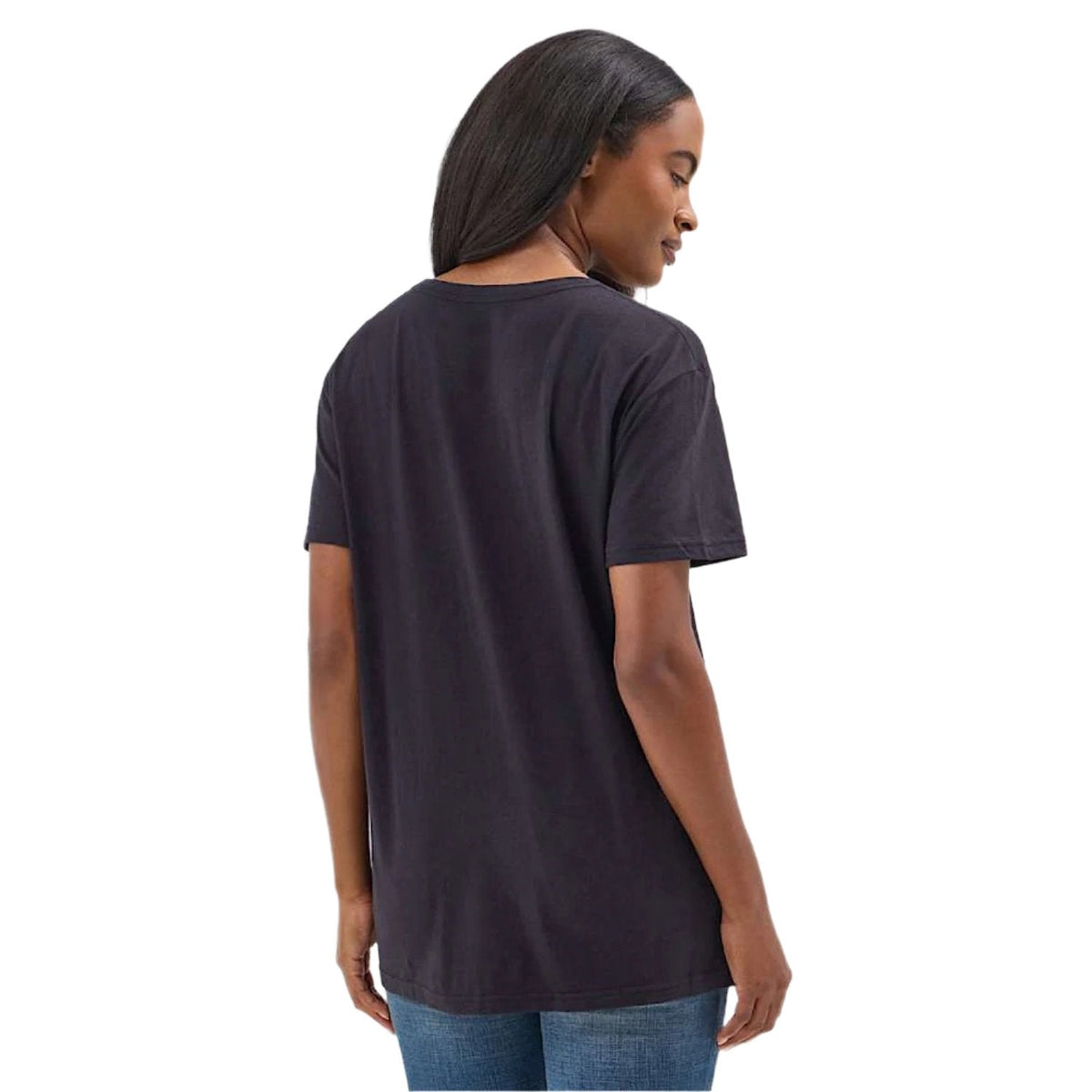 Wrangler Women’s Long Live Cowgirls Oversized Tee - Black