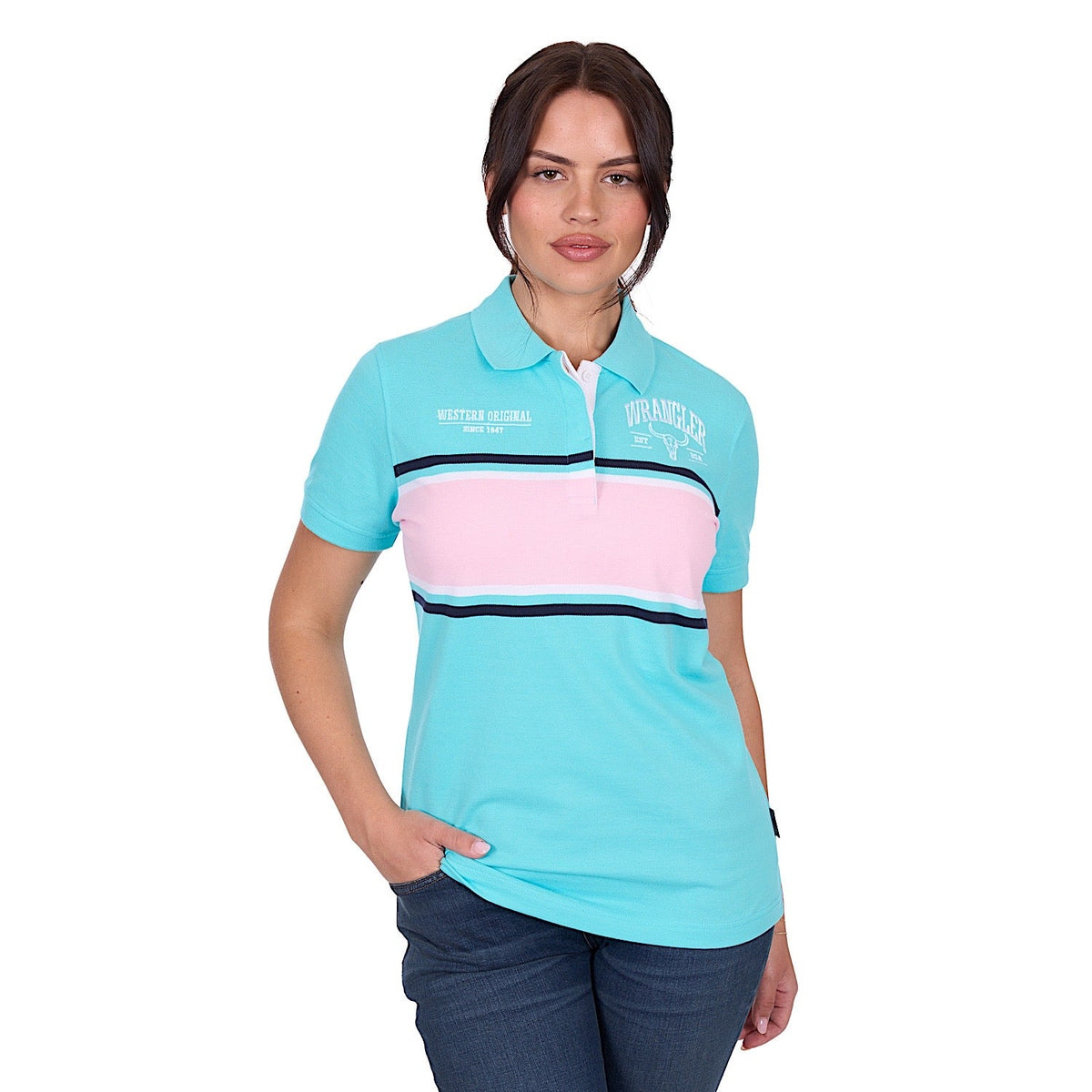 Wrangler Women’s Lyndel Polo - Aqua