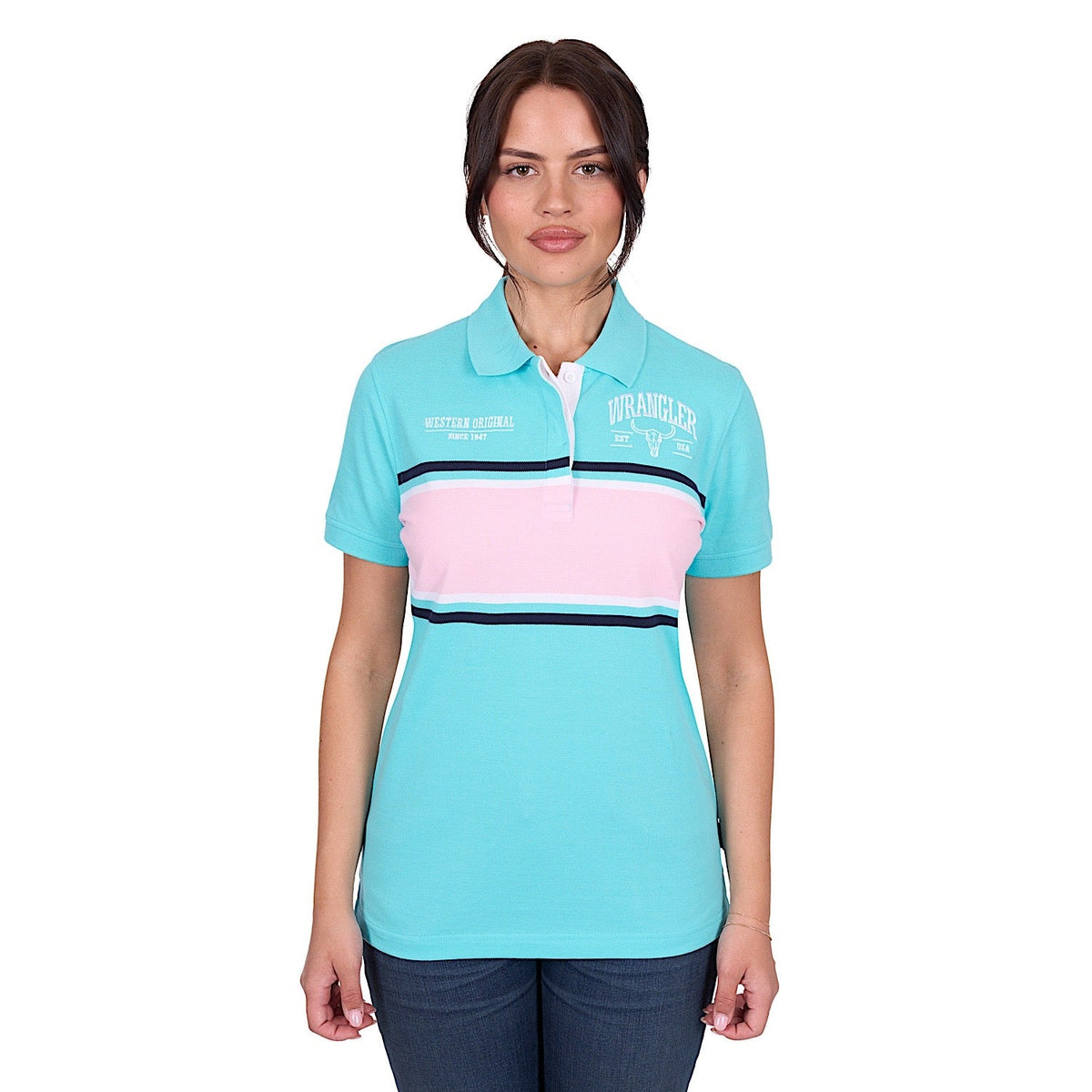 Wrangler Women’s Lyndel Polo - Aqua