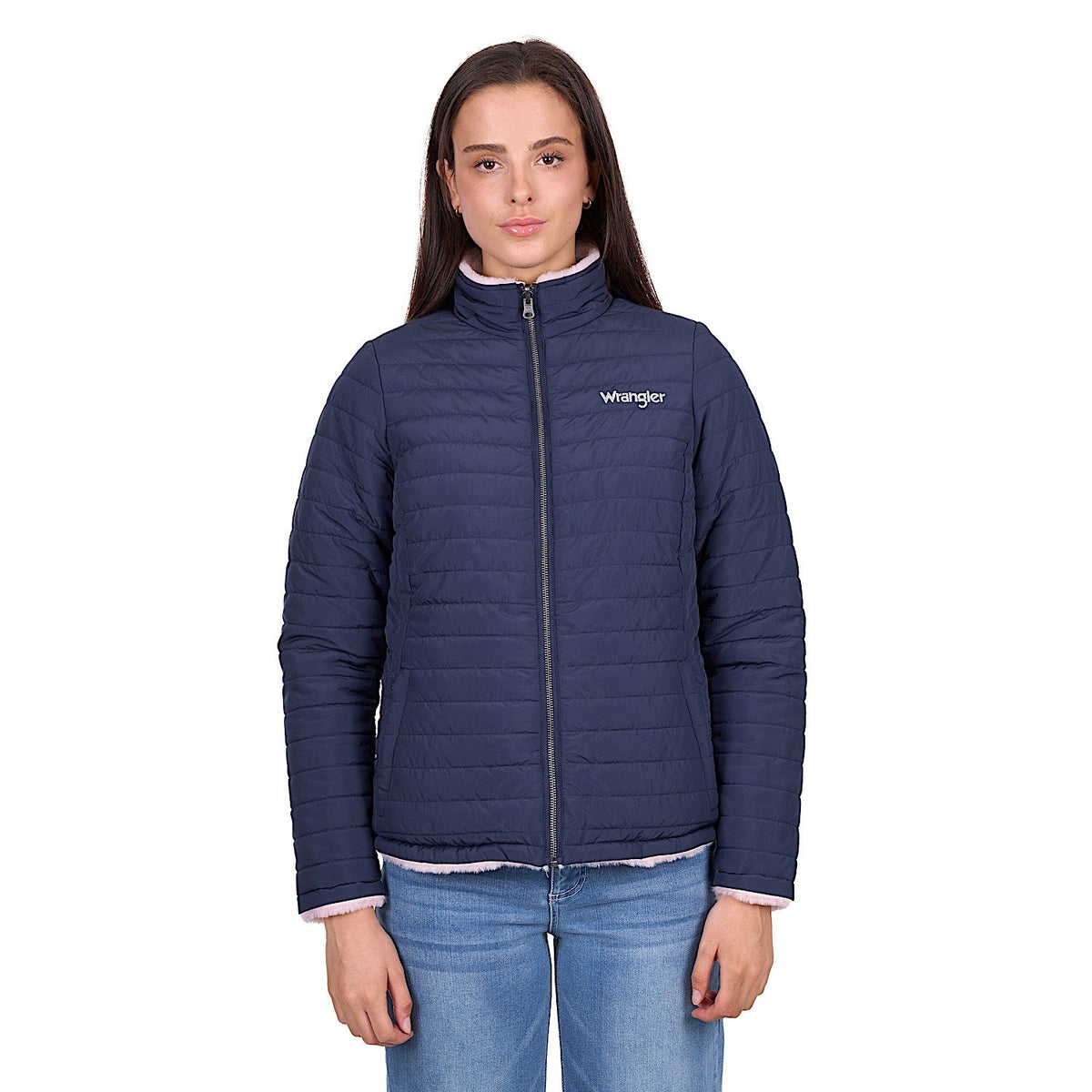 Wrangler Women’s Marta Reversible Jacket - Navy/Pink