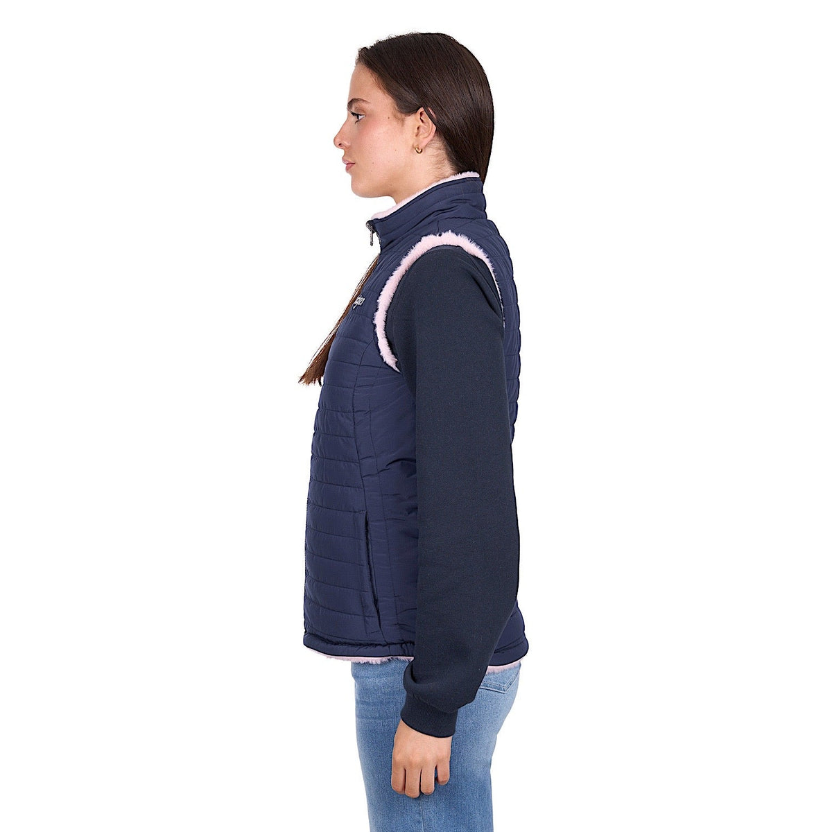 Wrangler Women’s Marta Reversible Vest - Navy/Pink