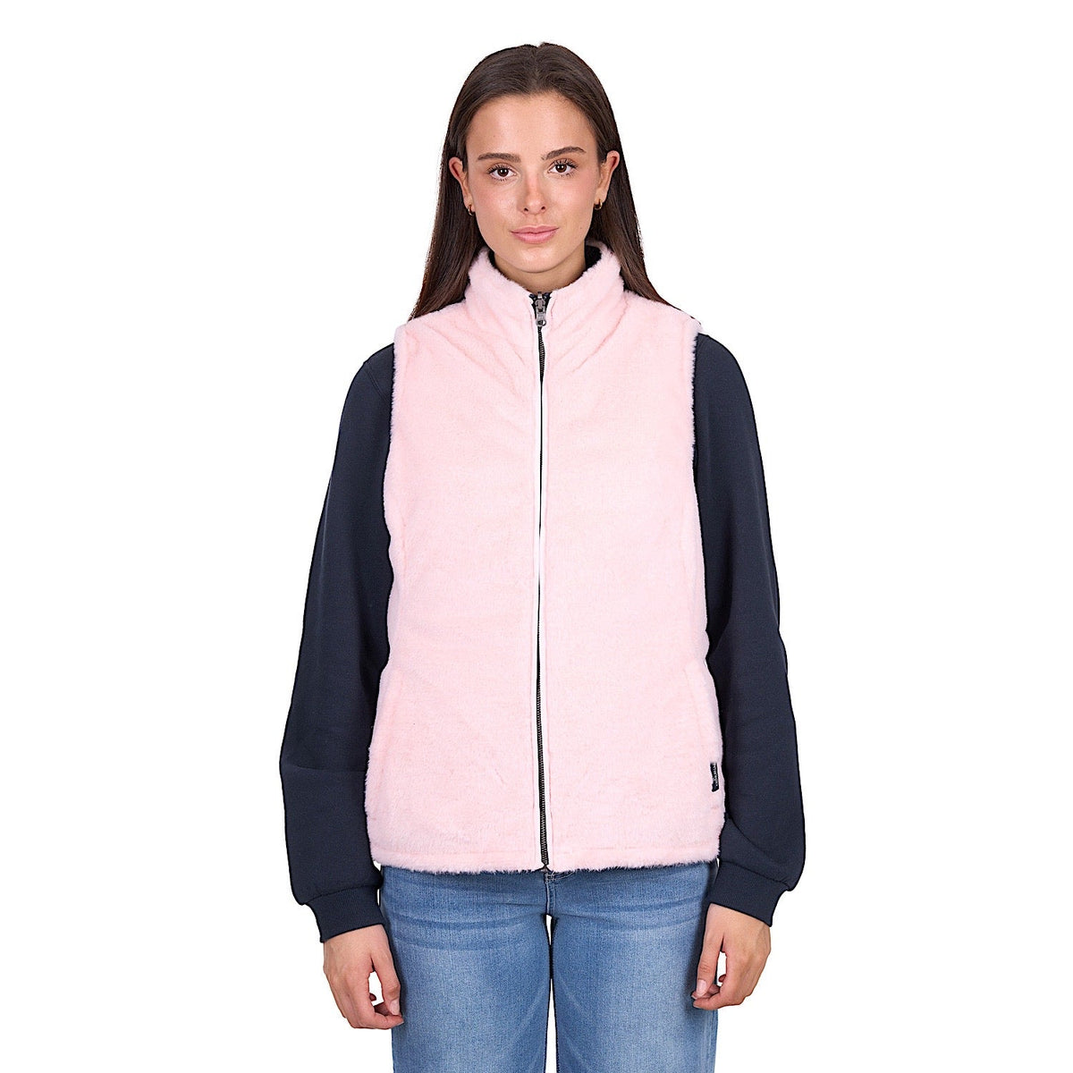 Wrangler Women’s Marta Reversible Vest - Navy/Pink