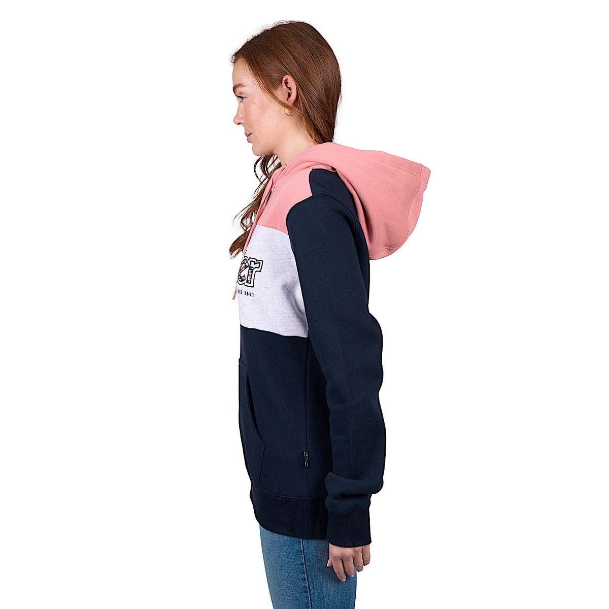Wrangler Women’s Mindy Pullover Hoodie - Navy/Pink