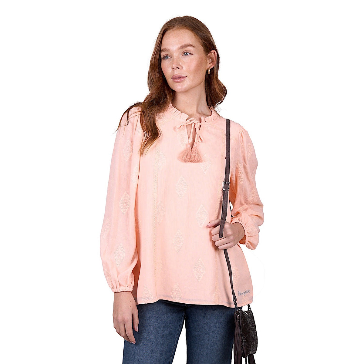 Wrangler Women’s Neave Long Sleeve Blouse - Blush