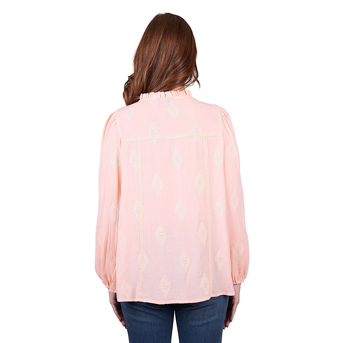 Wrangler Women’s Neave Long Sleeve Blouse - Blush