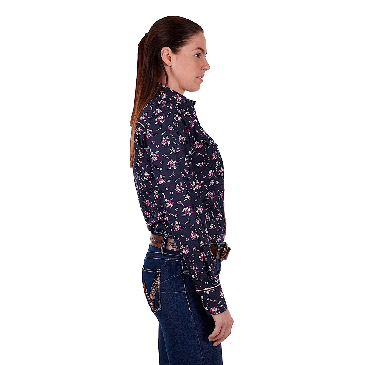 Wrangler Women’s Norah Shirt Navy/Pink