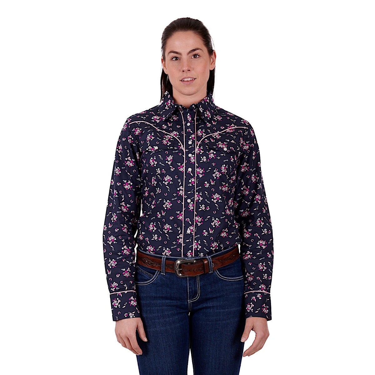 Wrangler Women’s Norah Shirt Navy/Pink