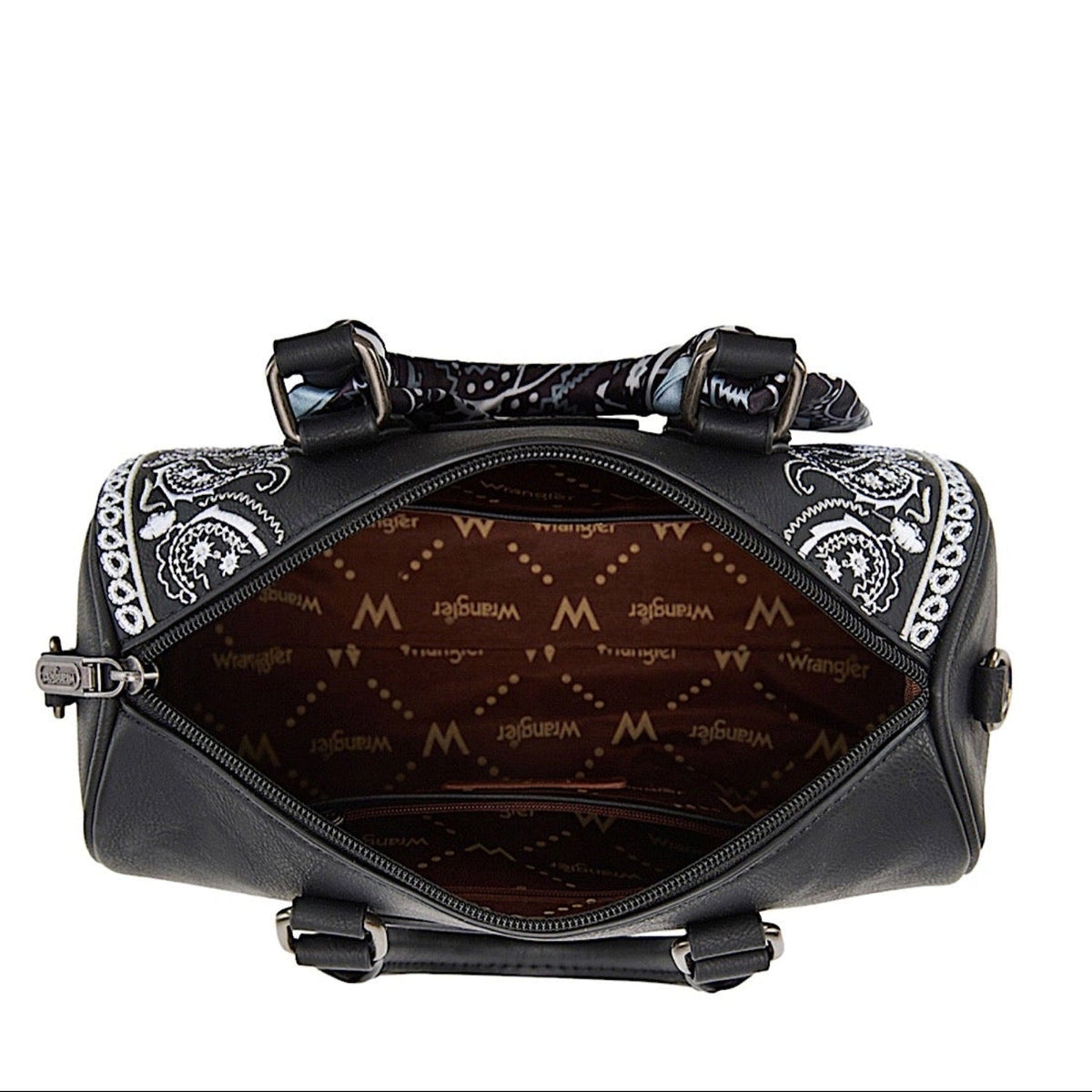 Wrangler Women’s Paisley Barrel Bag - Black